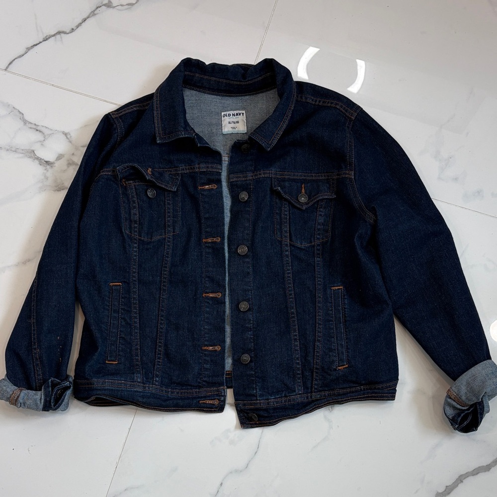Old Navy Dark Blue Women’s Jean Jacket